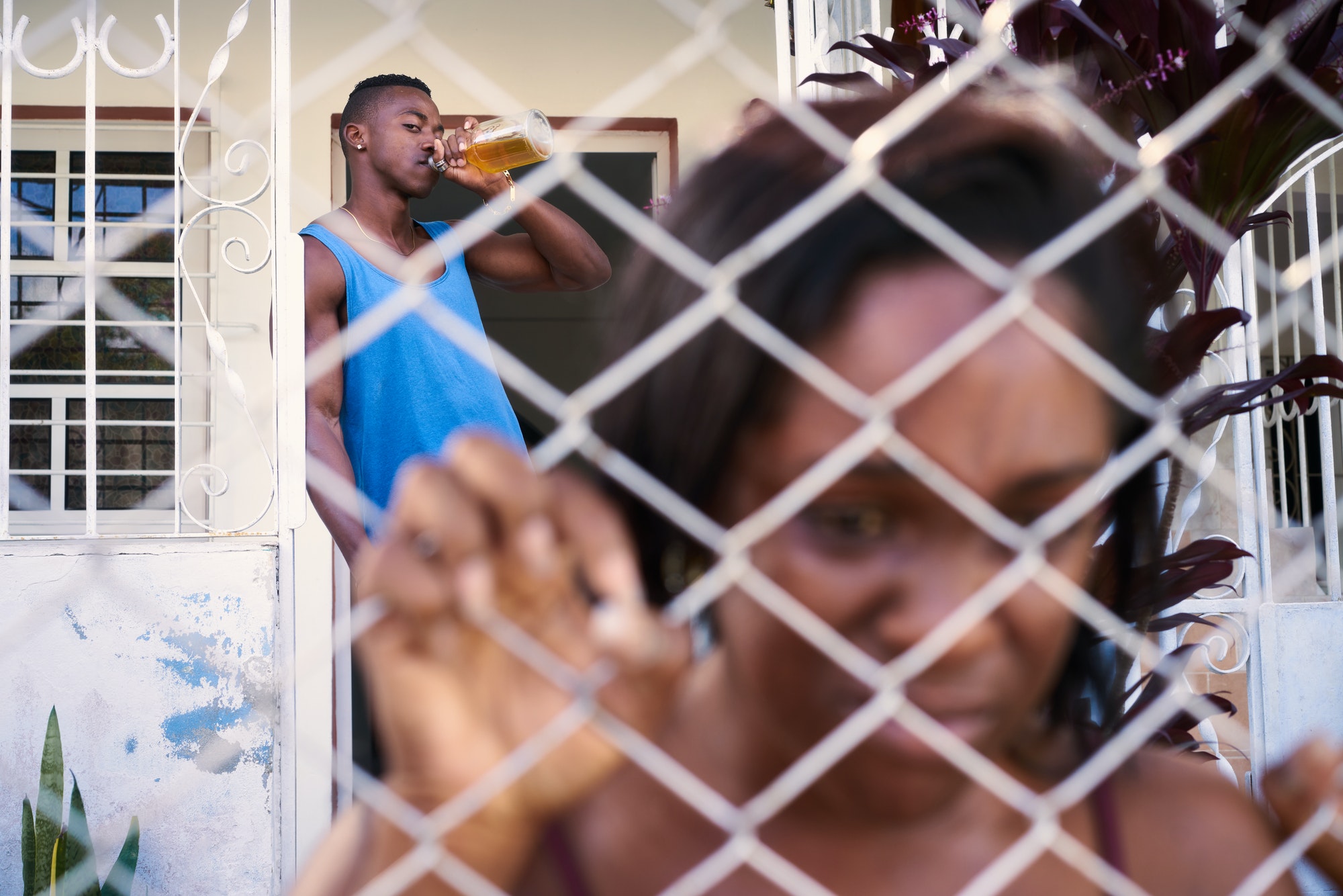 Desperate Black Woman Trapped At Home By Violent Alcoholic Husband